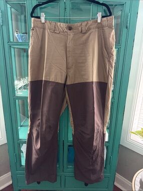 Beretta Vintage Hunting Pants Mens 38 XL Brush Guard Field Pant Suspender Button